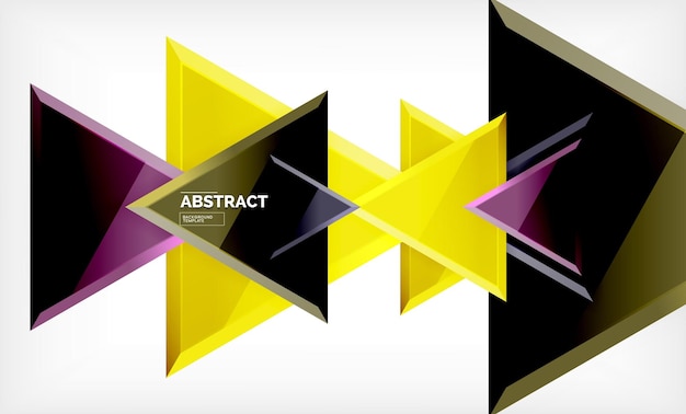 Vector flying triangles compostion geometric background
