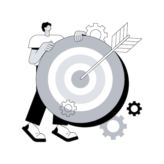 Vector focus abstract concept vector illustration