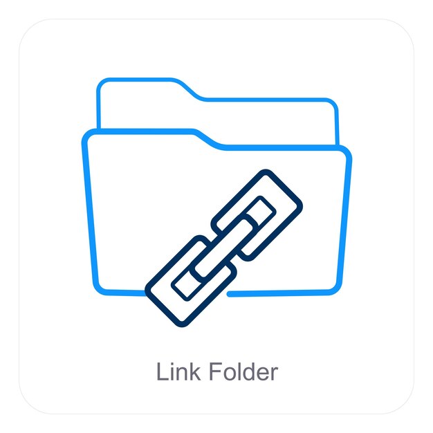 Vector folder lock and folder icon concept
