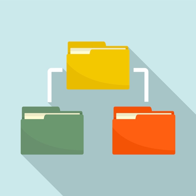 Vector folder network icon flat illustration of folder network vector icon for web design