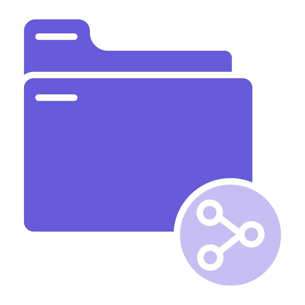 Vector folder sharing icon