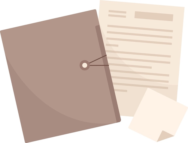 Vector folder with documents