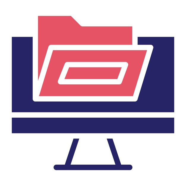 Vector folders vector icon illustration of library iconset