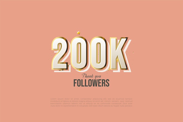 Vector followers with modern 3d graffiti numbers.