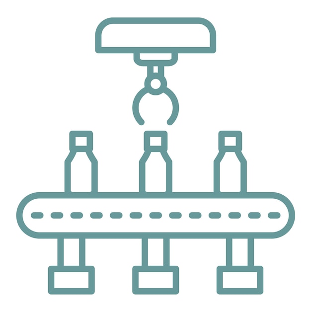 Vector food conveyor icon style