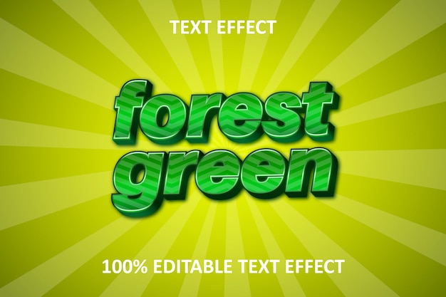 forest editable text effect green forest