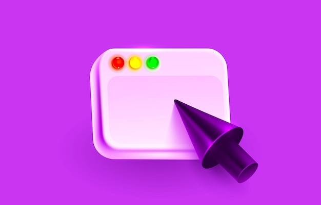 Vector frame computer screen cursor mouse click icon web frame vector