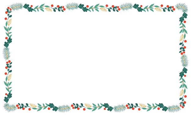 Vector frame template for christmas season celebration christmas wreath concept