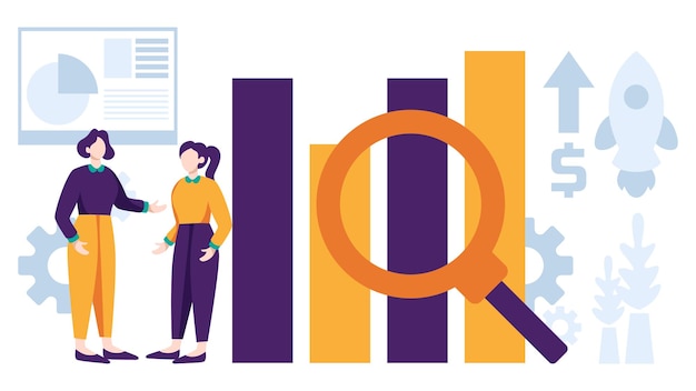 Vector free vector of business flat character illustration concept