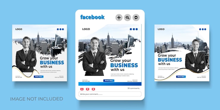 Vector free vector digital marketing agency and corporate social media post template