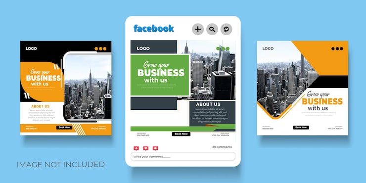 Vector free vector digital marketing agency and corporate social media post template