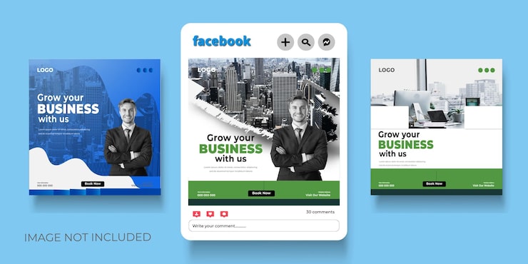 Vector free vector digital marketing agency and corporate social media post template