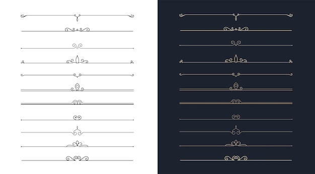 Vector free vector floral dividers decoration elements new collection pack