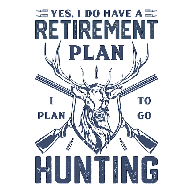 Vector free vector hunting tshirt design