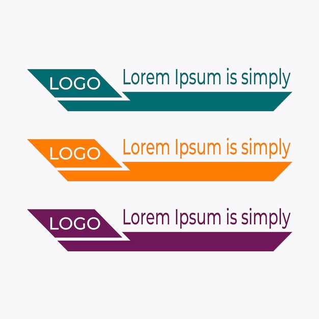 Vector free vector modern lower third banner design collection