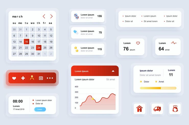Free vector template for mobile application