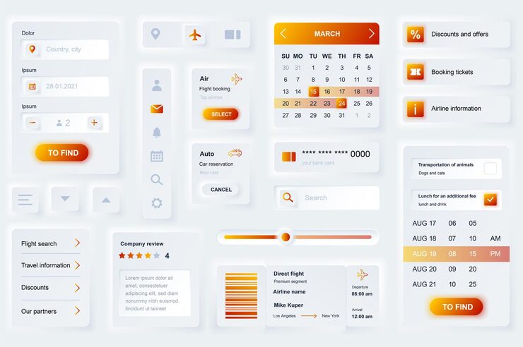 Free vector template for mobile application