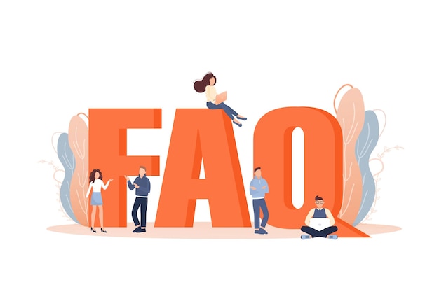 Vector frequently asked questions page template vector web banner customer service flat isometric vector