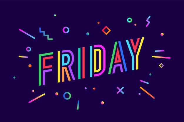 Vector friday poster design