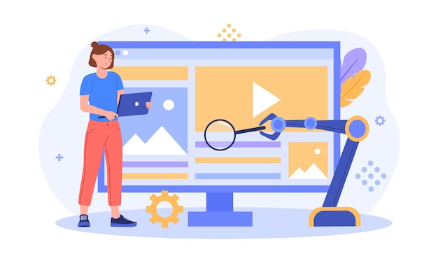 Vector functional test website platform development methodology of programming search errors and bugs