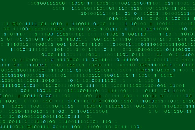Vector futuristic binary code matrix pattern background