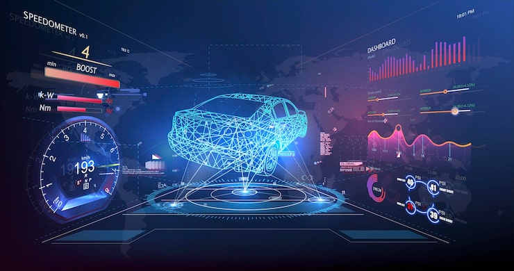 Futuristic user interface HUD UI Abstract virtual graphic touch user interface Car service in the style of HUD Virtual graphical interface Ui HUD Autoscann Vector