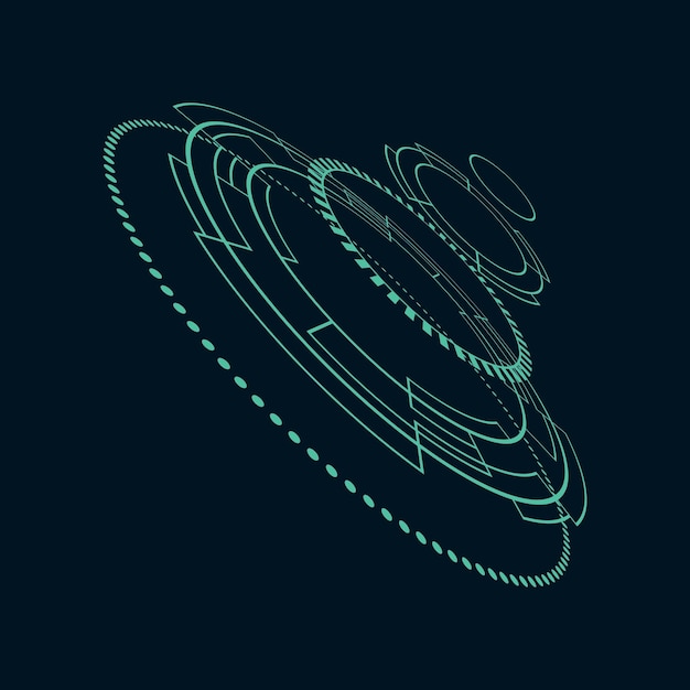 Vector futuristic user interface illustration