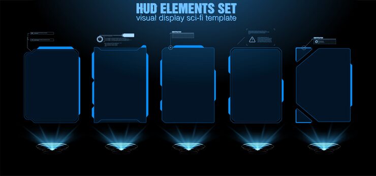 Futuristic Vector HUD Interface Screen Design.