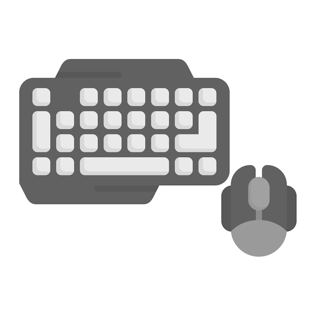 Vector gaming keyboard and mouse icon vector image can be used for cyber monday