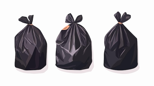 Vector garbage bag vector isolated illustration single 2d trash bag