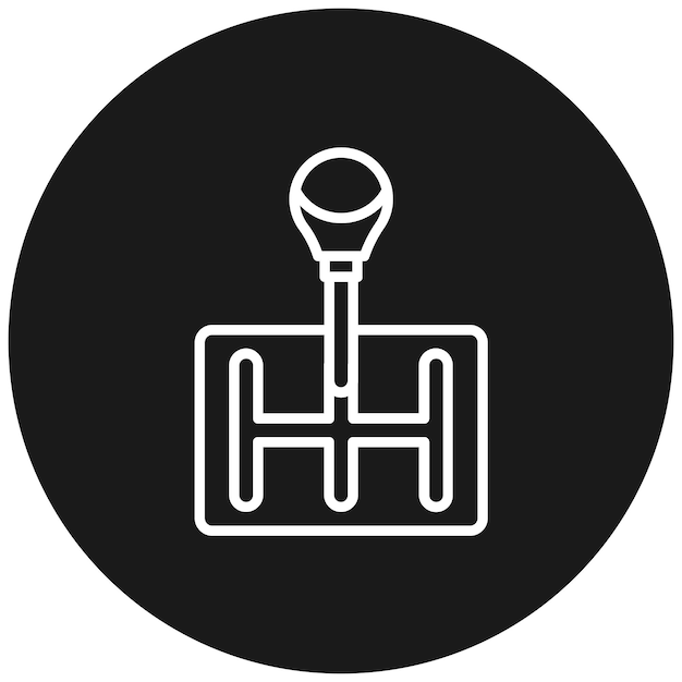 Vector gearshift vector icon can be used for auto racing iconset