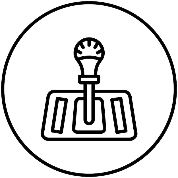 Vector gearshift vector icon illustration of auto racing iconset