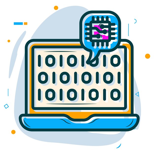 Vector generated an image dataset concept bit address of our sensor vector icon design artificial general