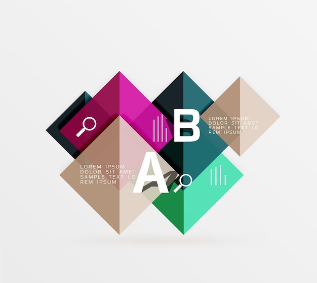 Vector geometric abstract background with option infographic vector template background for workflow layout diagram number options or web design