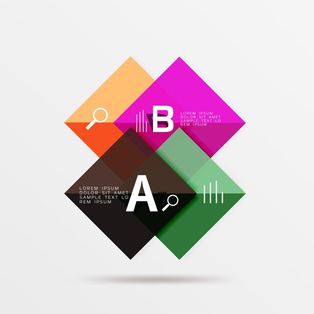 Vector geometric abstract background with option infographic vector template background for workflow layout diagram number options or web design