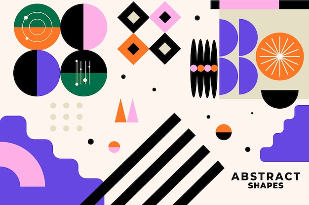 Vector geometric abstract shapes background