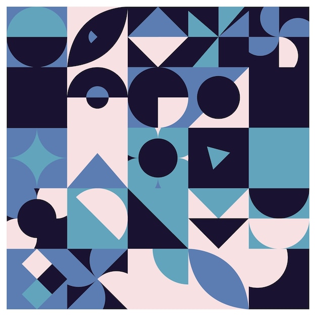 geometric bauhaus pattern design. abstract background design template. vector shape and modern art.