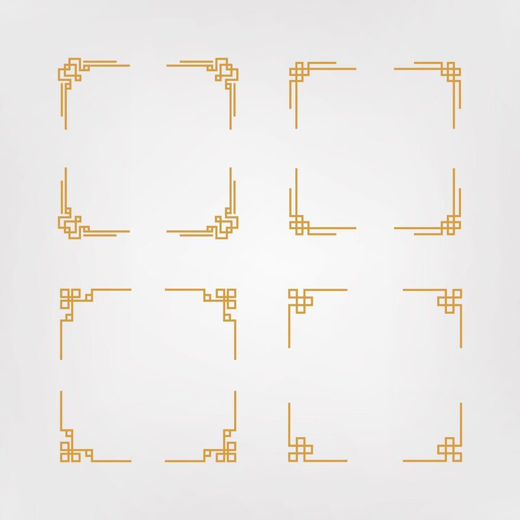 Geometric Chinese frame set