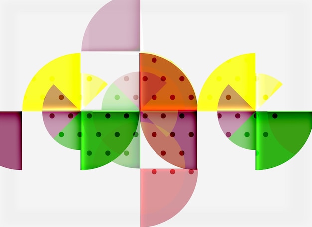 Vector geometric circle abstract banner vector illustration