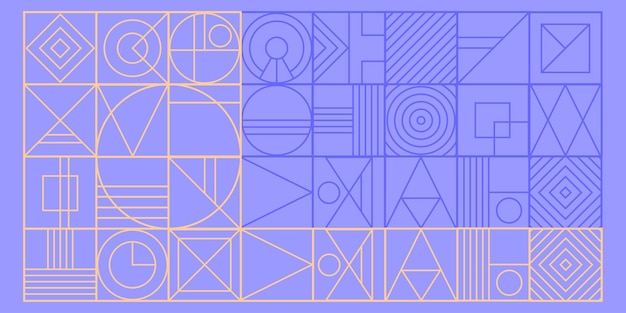 Vector geometric drawing abstract engineering background background of squares and geometric shapes vector illustration