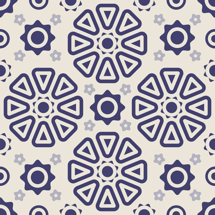 Geometric Flat Seamless Pattern Background