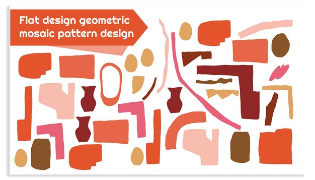 Vector geometric mosaic pattern design