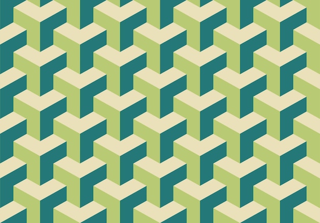 Vector geometric pattern background vector abstract illustration cream light green and dark green