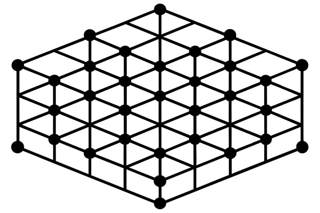 Vector a geometric pattern of a cube with a white background