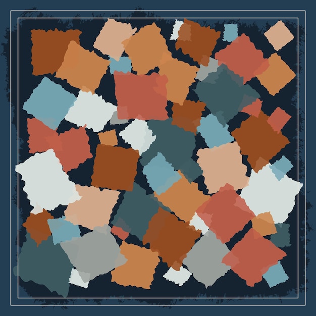 Vector geometric pattern for scarf and textile print silk scarf design vector background