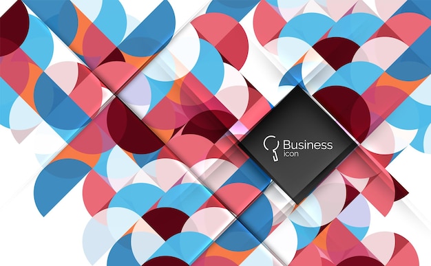 Vector geometric shape on white vector vector template background for workflow layout diagram number options or web design