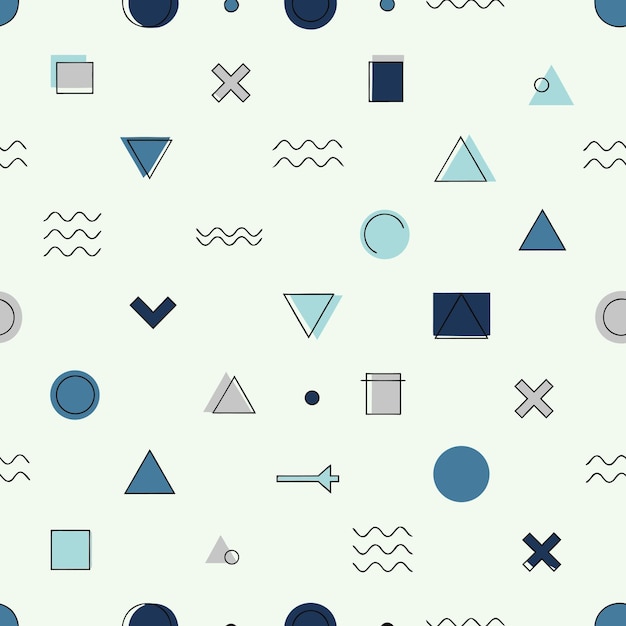 Vector geometric shapes seamless texture