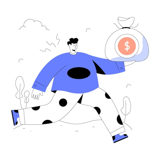 Vector get this flat illustration of loan