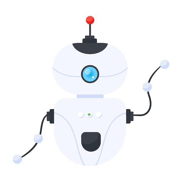 Vector get this modern flat icon of bot 