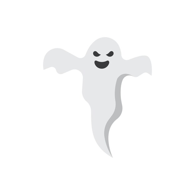 Vector ghost with a mischievous smile